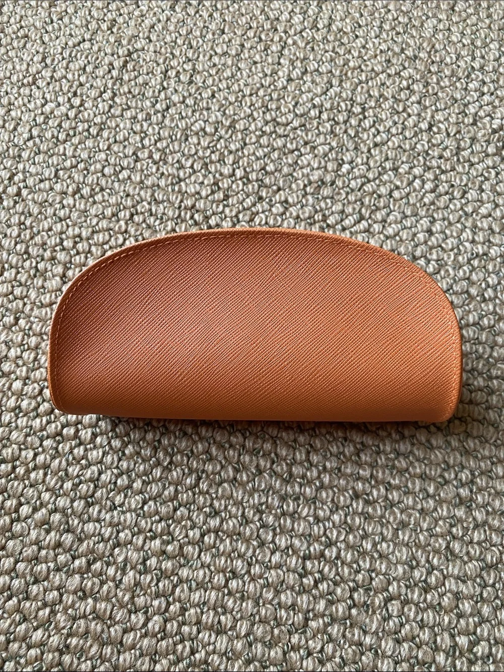 Tory Burch Orange Saffiano Leather Sunglasses Clam Shell Case